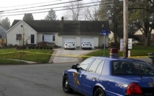 Skinner family home is seen following the stabbings (WWJ Photo)