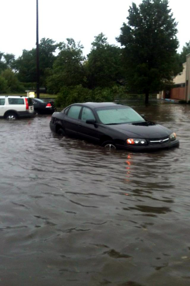 Flooding in Lake Orion. (credit: Beth Kramer) 