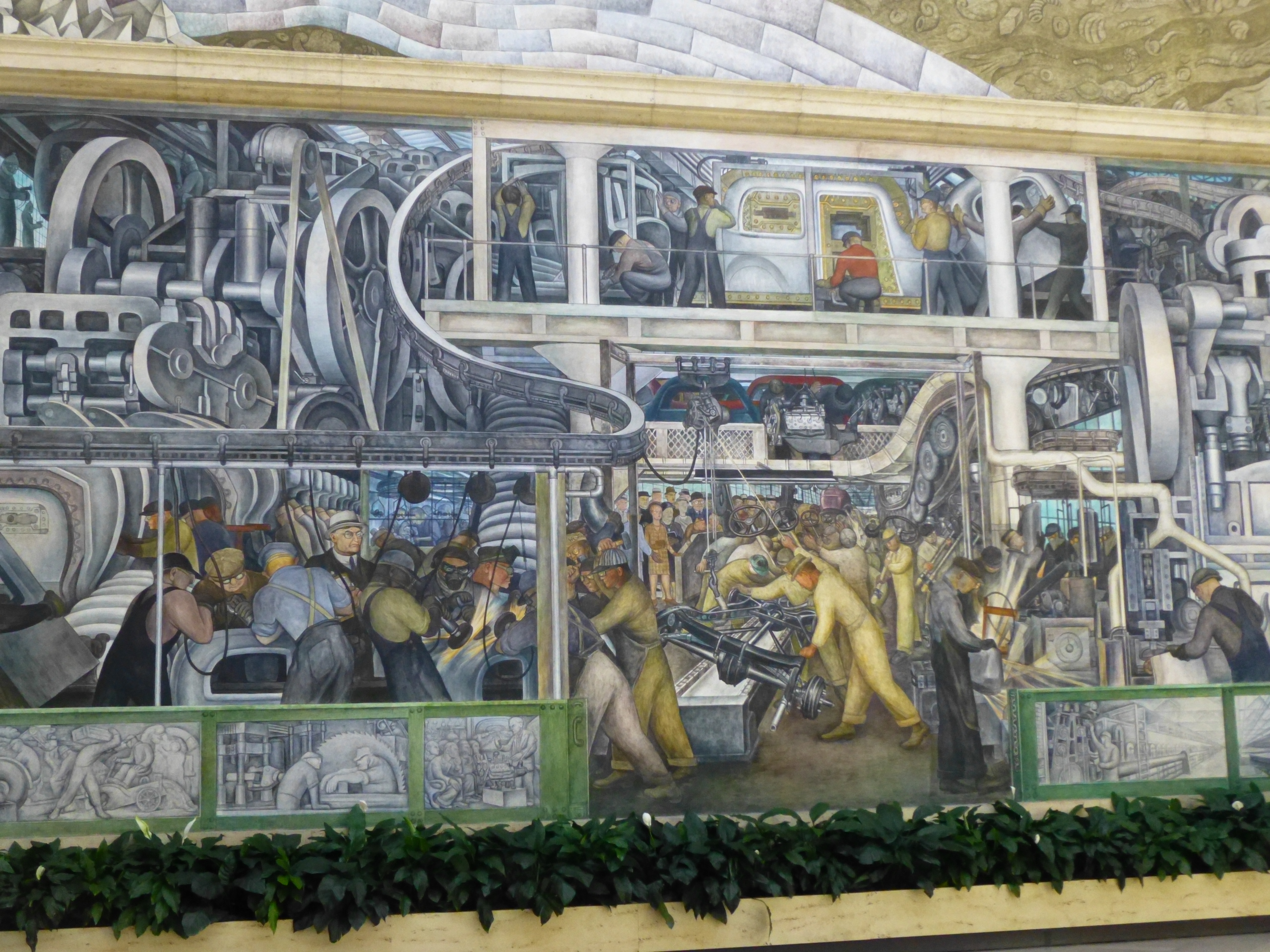 An iconic work by Mexican artist Diego Rivera, depicting Detroit industry. At the DIA. (credit: Pat Sweeting/WWJ)