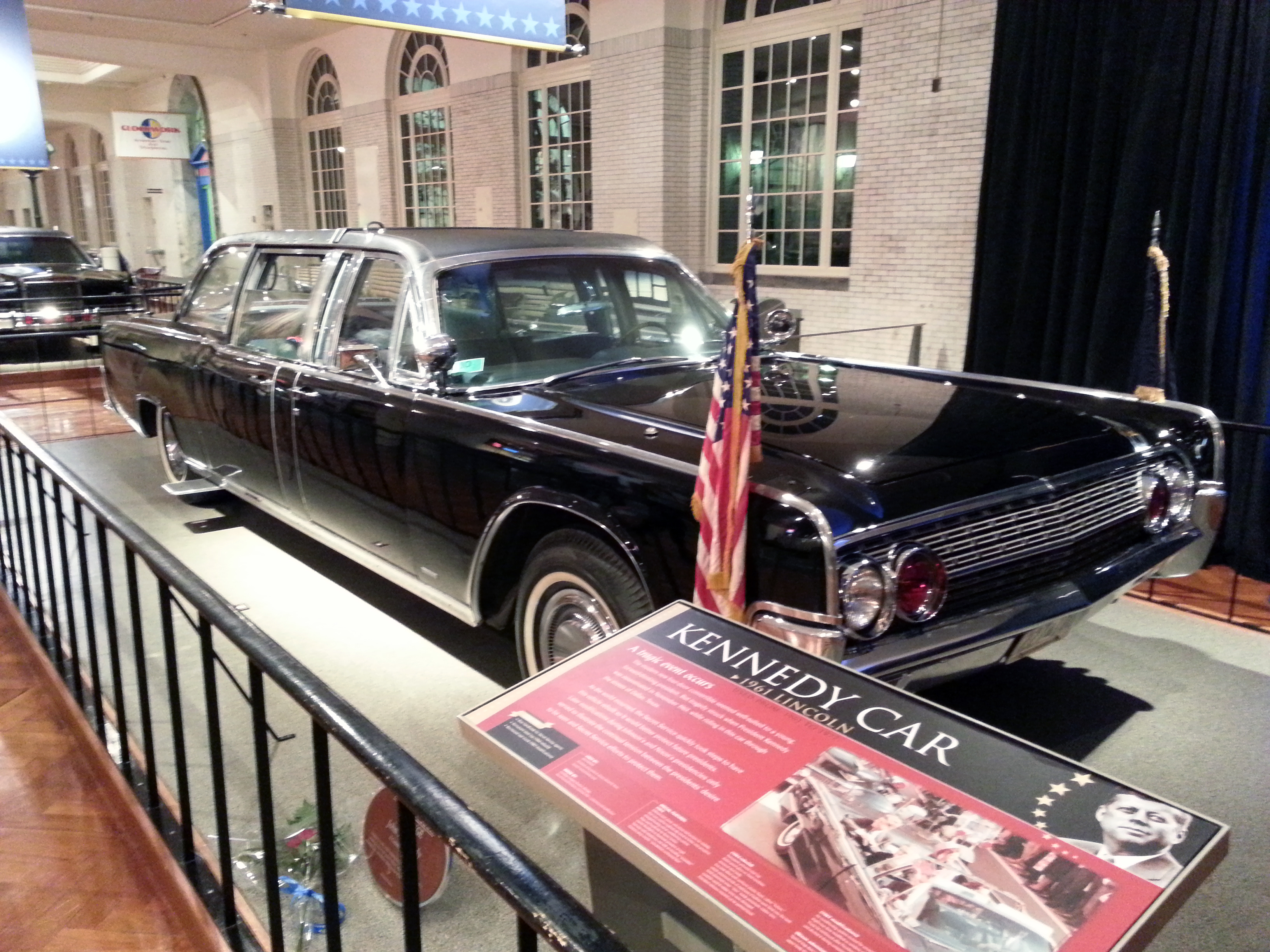 The actual car President Kennedy was riding in when he was assassinated is on display at the Henry Ford Museum. (Credit: John Hewett/WWJ Newsradio 950)