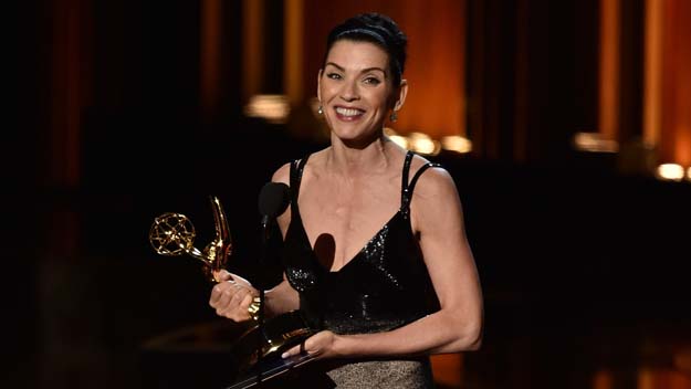 Julianna Margulies accepts Outstanding Lead Actress in a Drama Series for 'The Good Wife' onstage at the 66th Annual Primetime Emmy Awards (Photo by Kevin Winter/Getty Images)