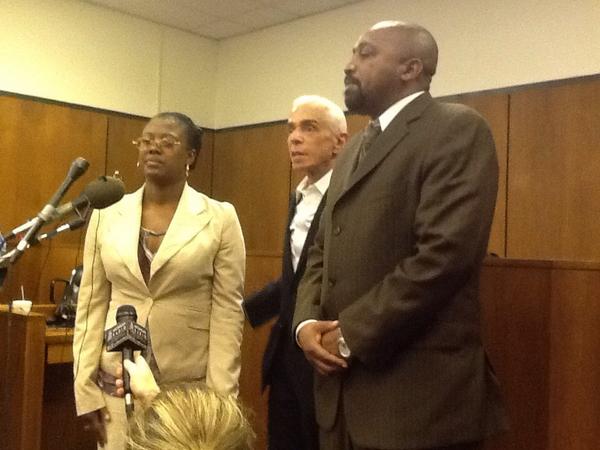 Victim Renisha McBride's mother and father are seen in court after the verdict was read. (credit: Marie Osborne/WWJ)