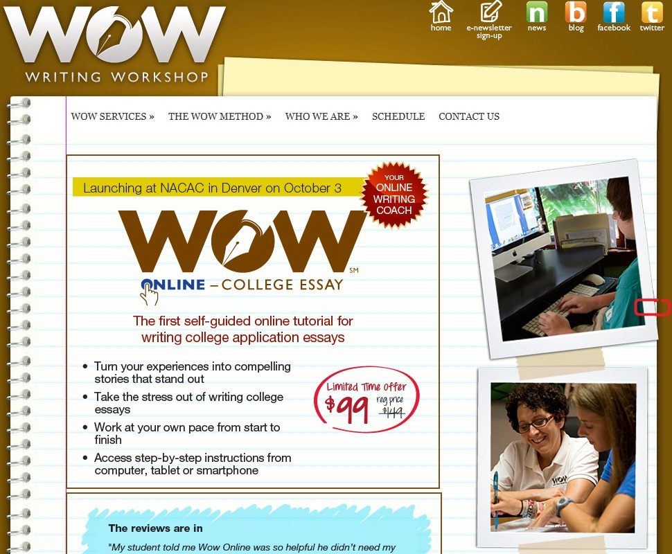 college essay writing workshop online