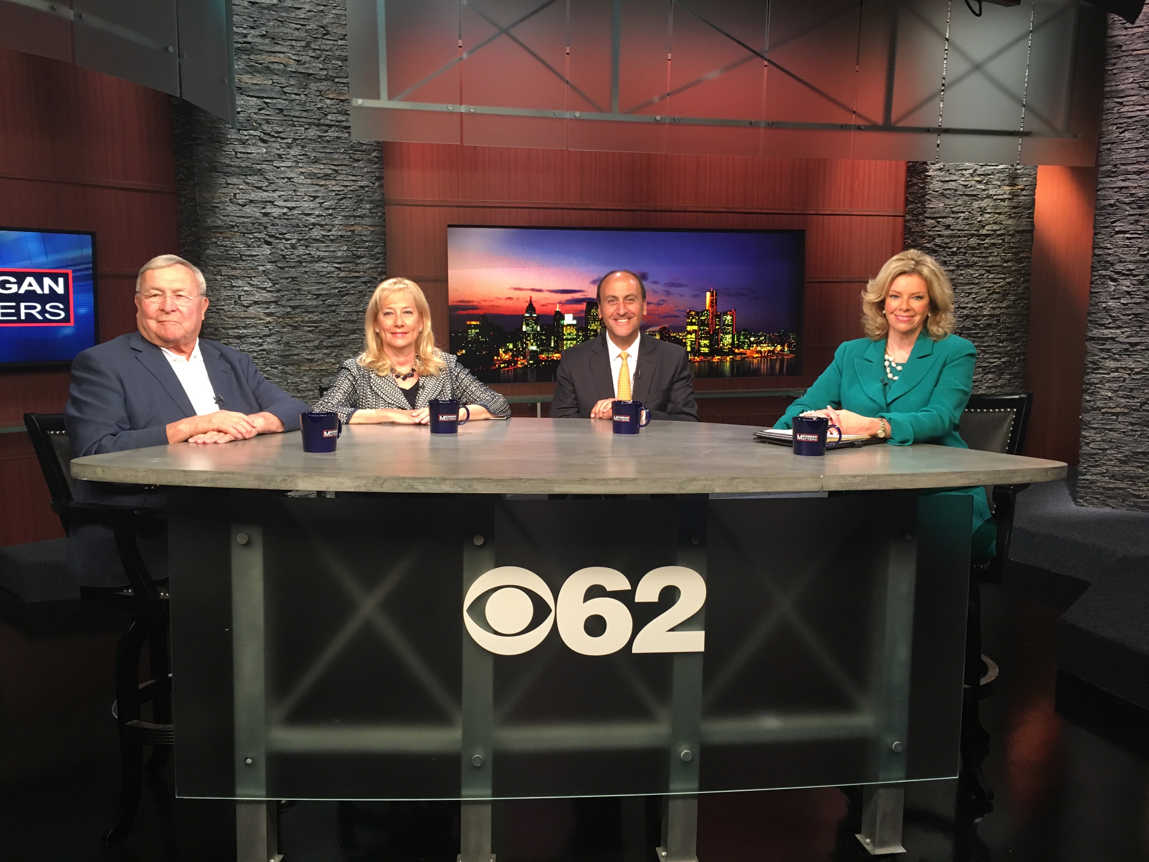 L. Brooks Patterson, Denise Illitch, and Tony Michaels (credit: Kristy Stanford/CBS 62)