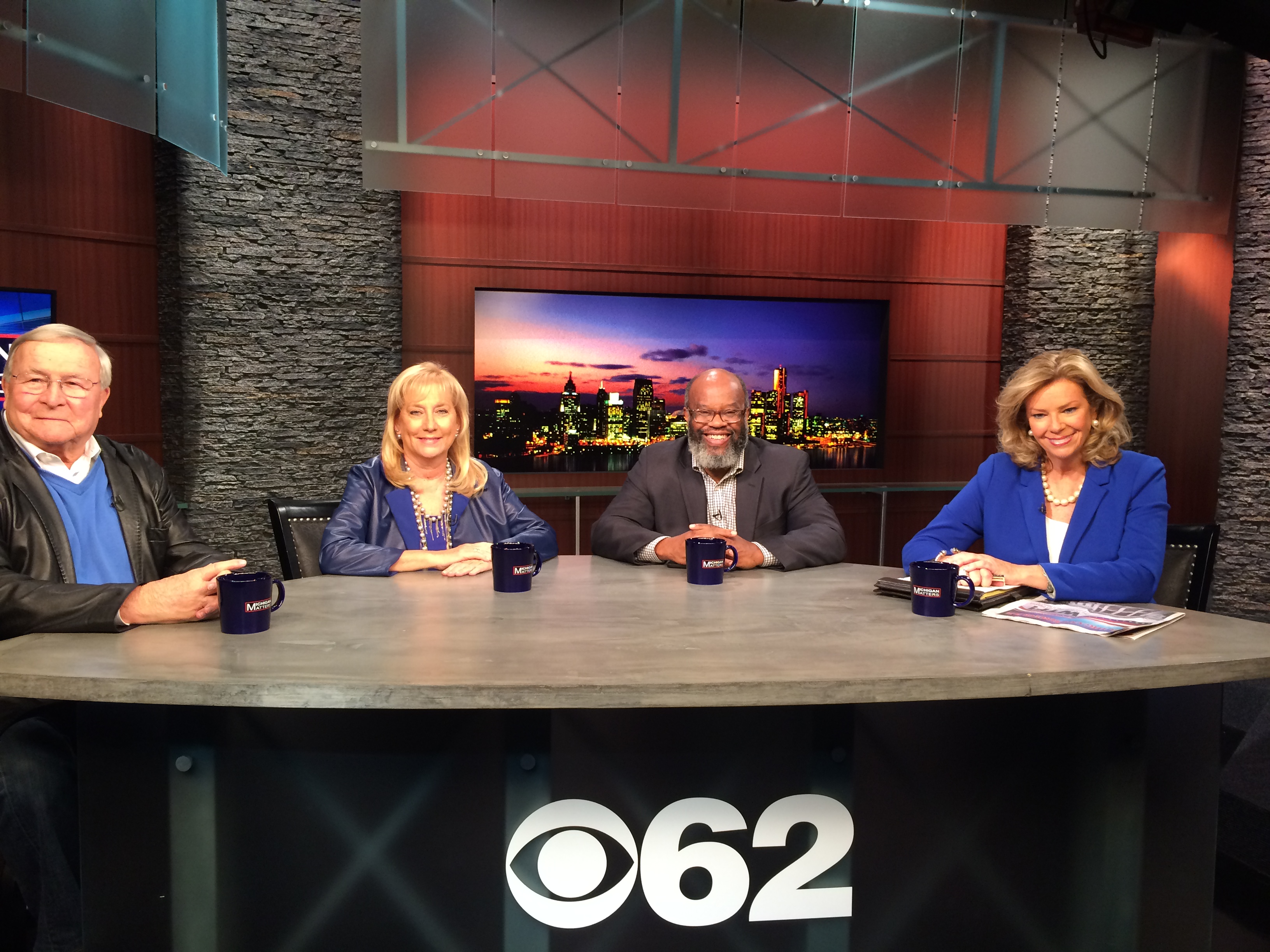 Brooks Patterson, Denise IIitch, Keith Owens, and Carol Cain (Photo credit: JuWan Graham, CBS 62/CW50)