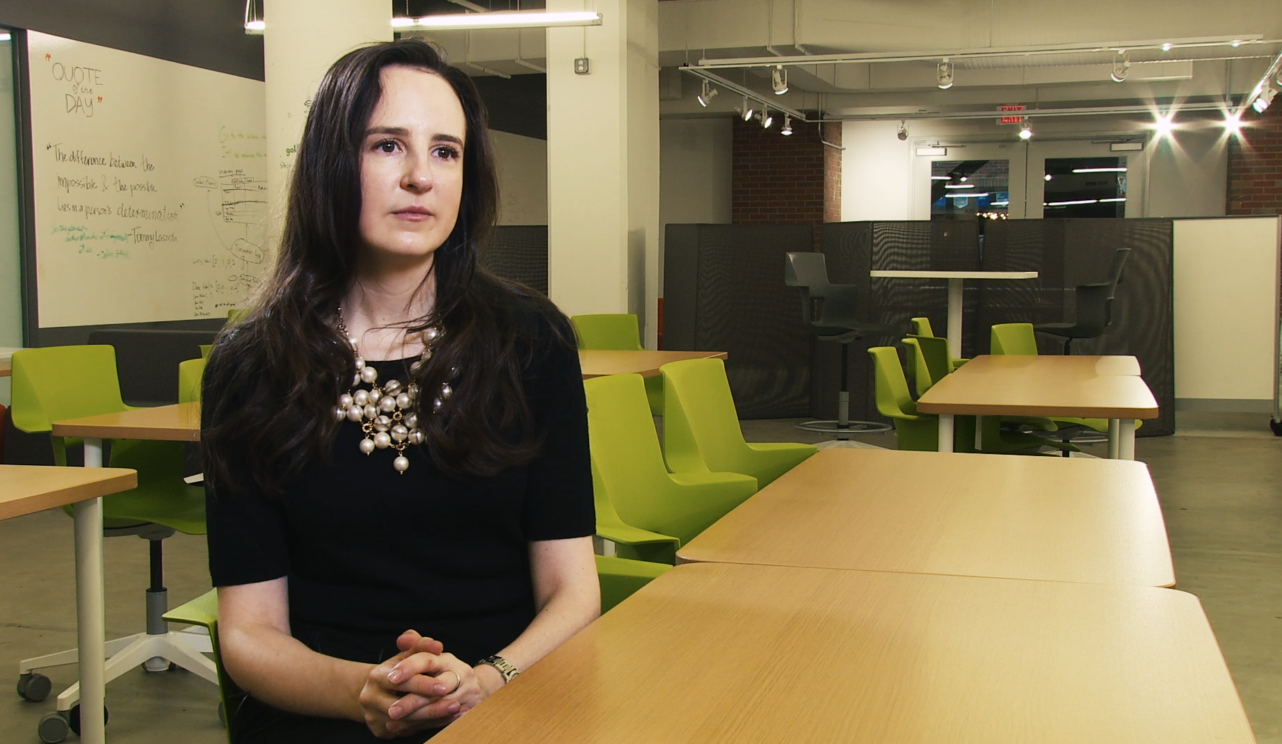Anya Babbitt, CEO of SPLT, just moved to Detroit to grow her firm which provides ride sharing via an app her company developed. (credit: Paul Pytlowany/CBS 62)