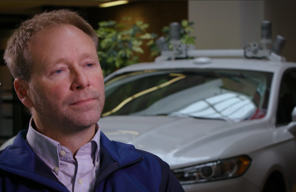 Jim McBride, Ford’s Technical Leader for Autonomous Vehicles, talks about changes ahead in technology and the path towards totally self-driving cars. (credit: Paul Pytlowany/CBS 62)
