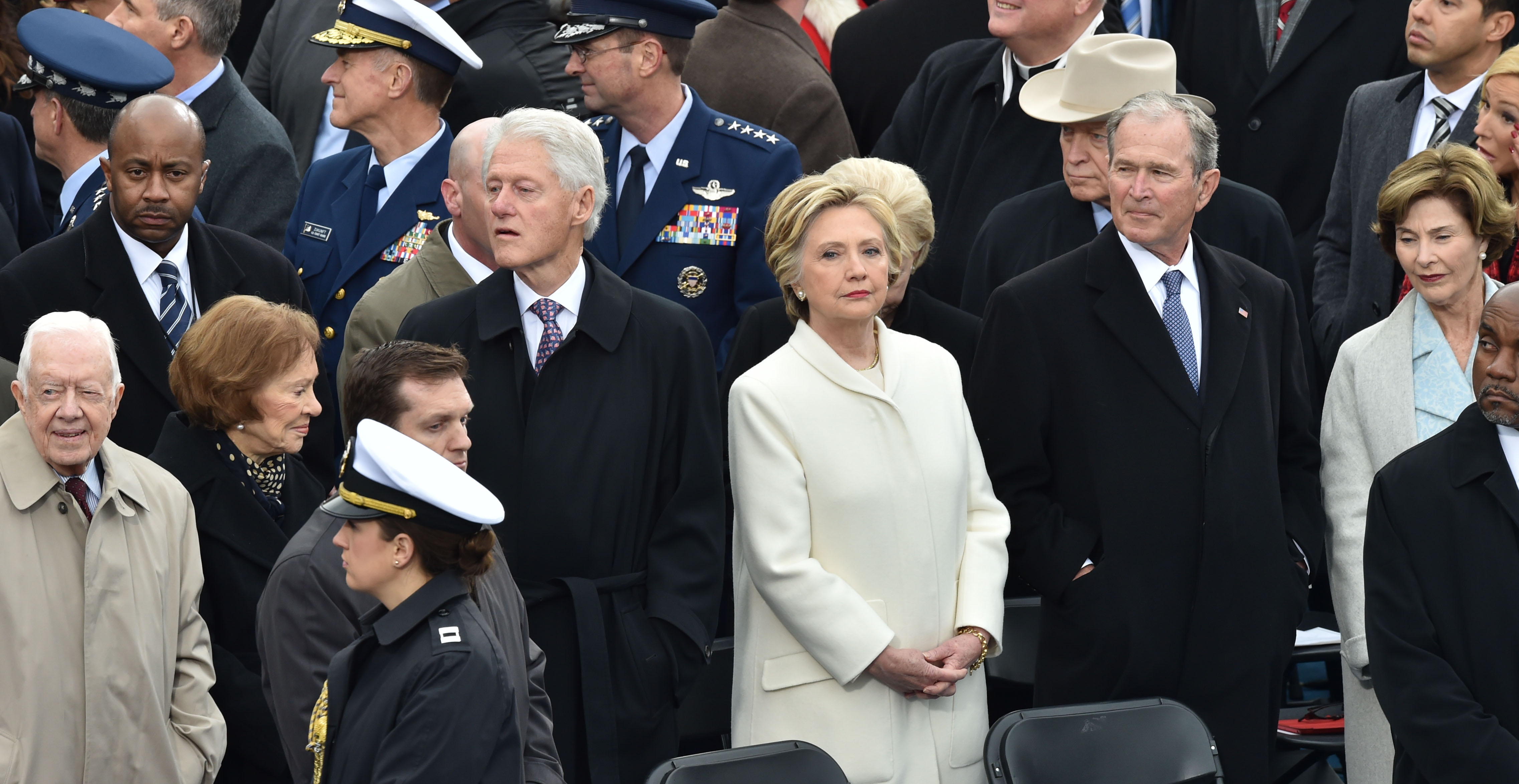 Hillary staring at bill